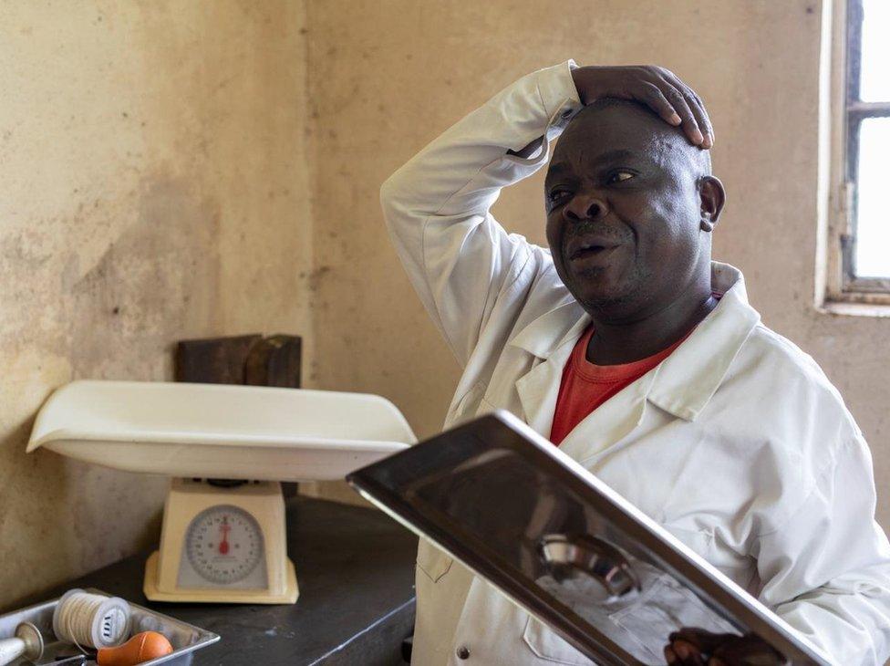 Nurse Doms Mushimgwa at the clinic