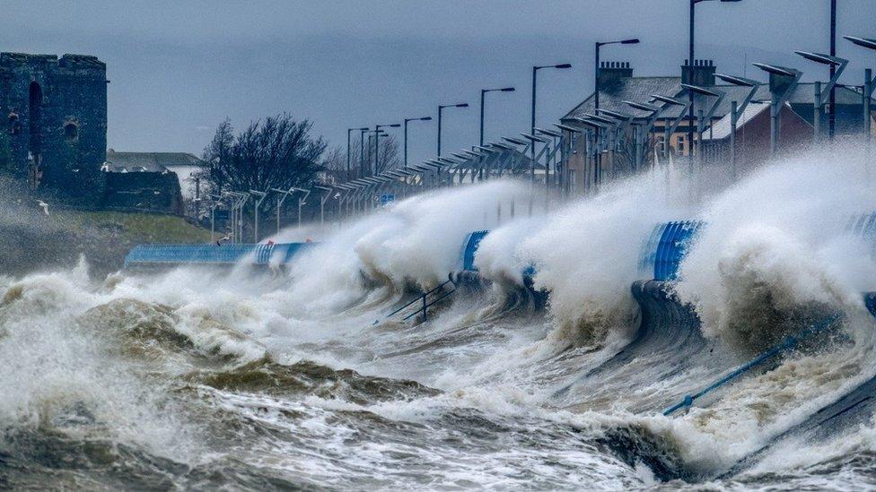 Big waves in Carrickfergus taken in February this year