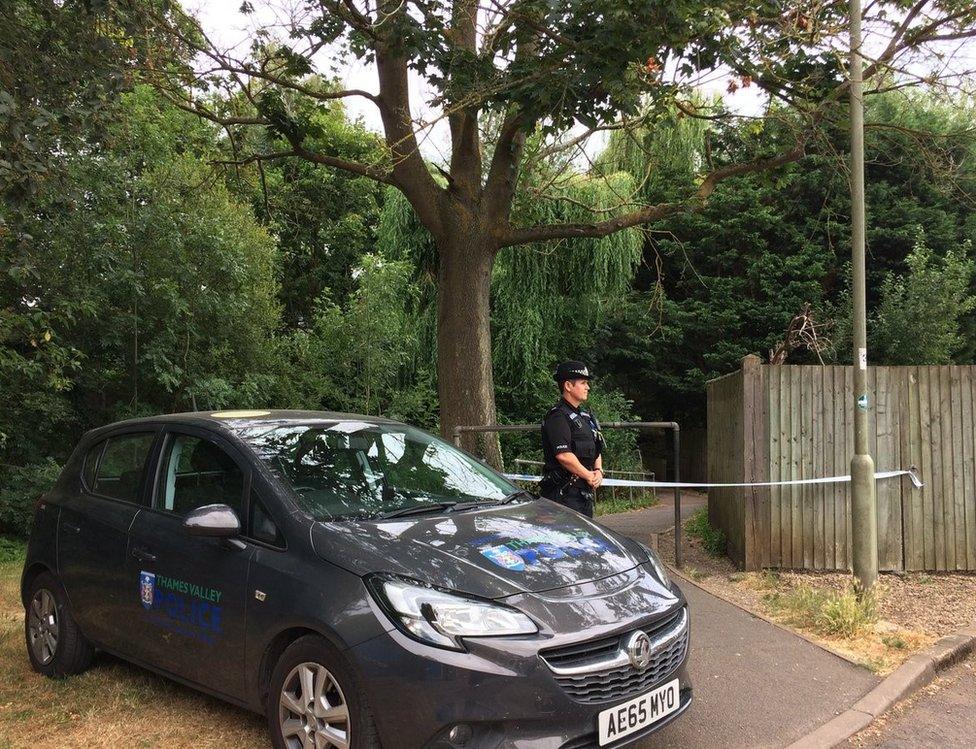 Police at scene of Abingdon stabbing