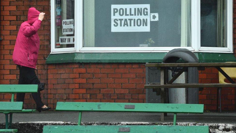 Polling station in Oldham