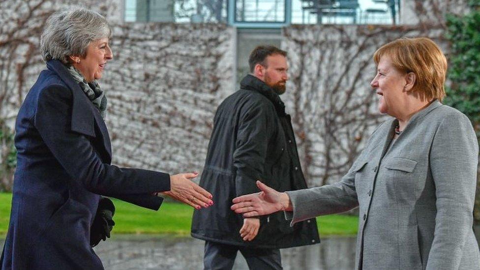 Theresa May meets Angela Merkel in Berlin