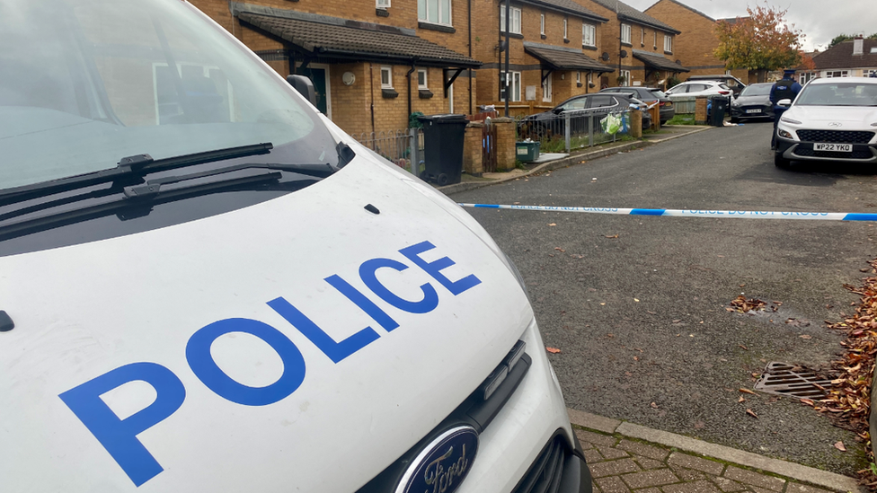 Police van on Ewell Road