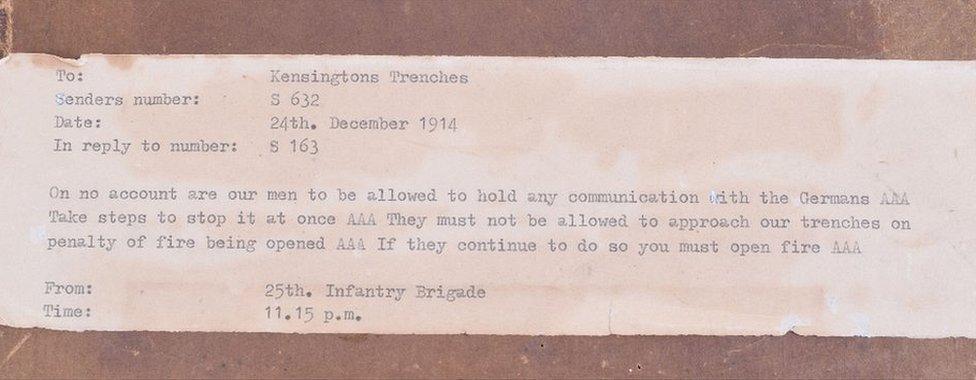 Paperwork of military order