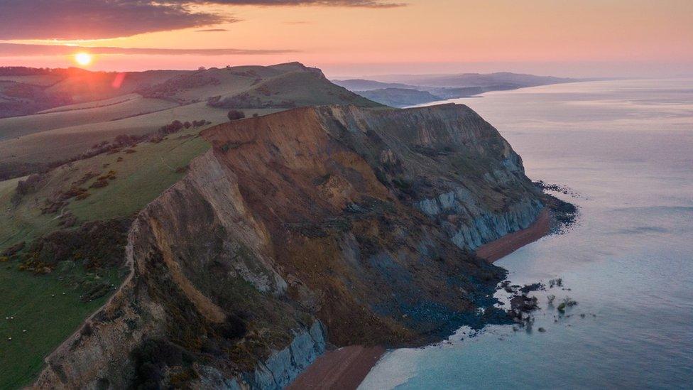 Rockfall jurassic coast