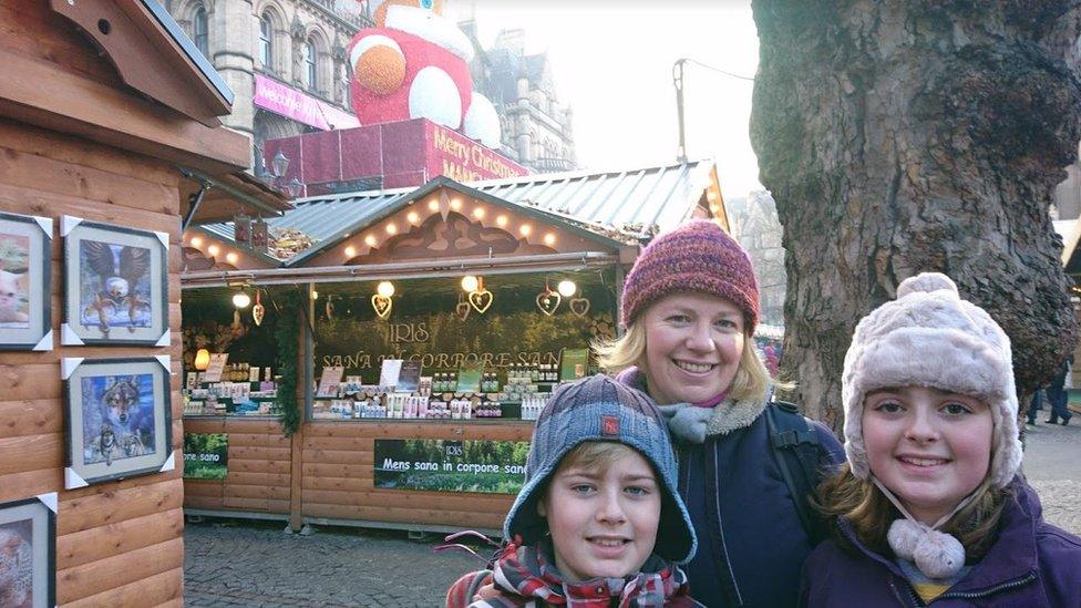 Nicky Storey with children Charlotte and Chris