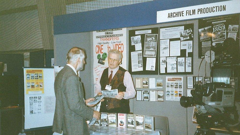 Mr Watts father at a film show in the 1970s