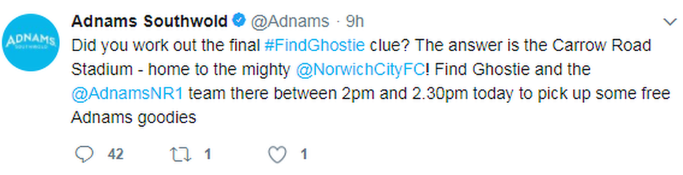 Adnams tweet