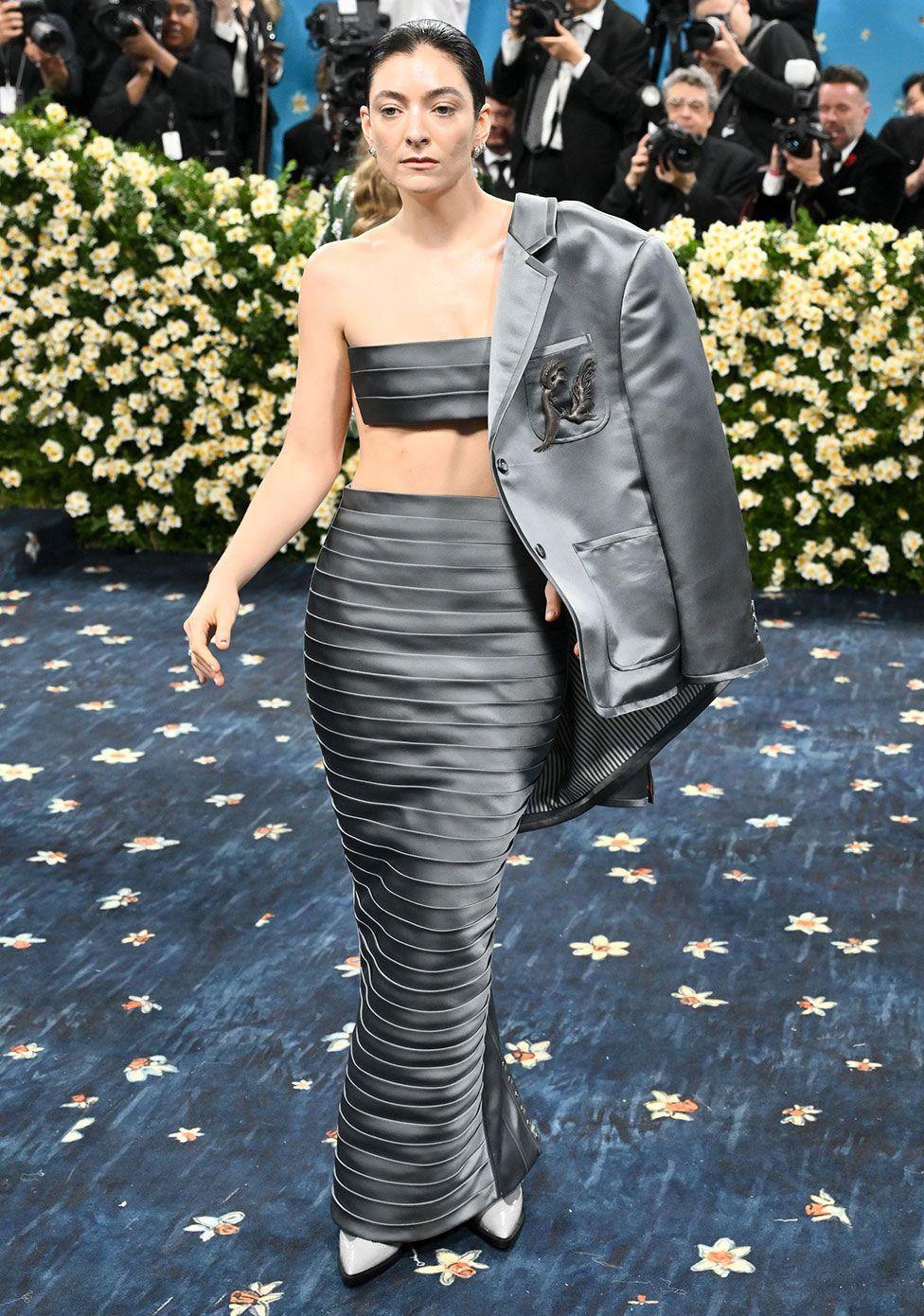 Lorde attends the 2025 Met Gala Celebrating "Superfine: Tailoring Black Style" at Metropolitan Museum of Art on May 05, 2025 in New York City, US.