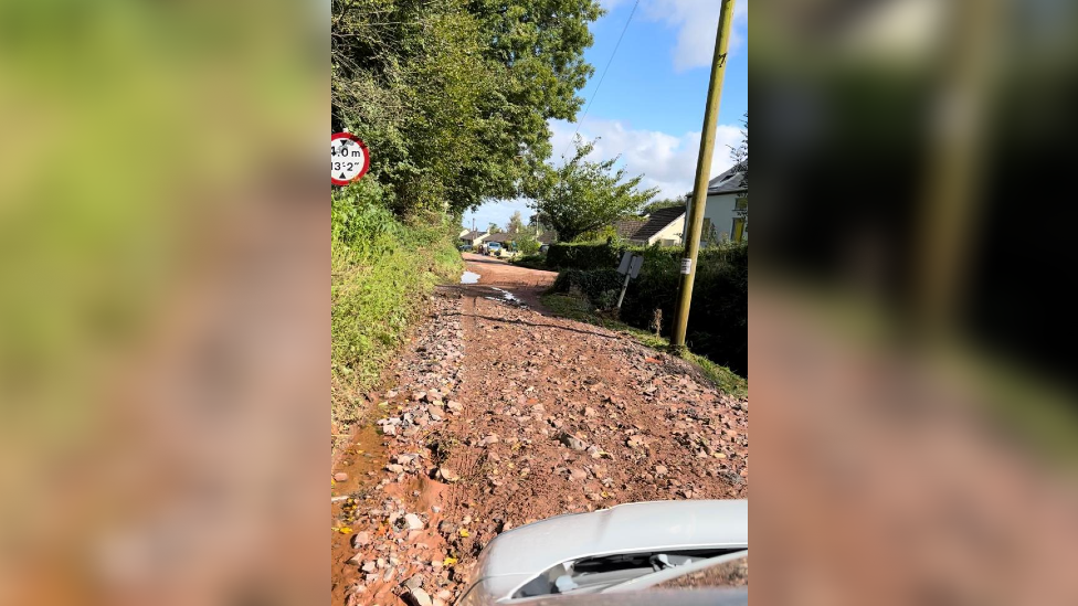 Flood Damage On Combe Lane In Withycombe