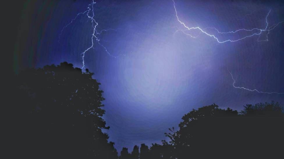 lightning over London