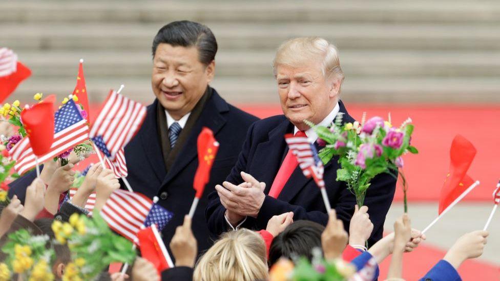 Presidents Trump and Xi in 2017