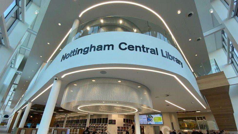 The entrance of the new Nottingham Central Library