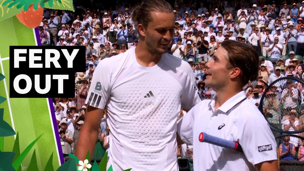 Fery beaten in straight sets as Zverev reaches Wimbledon final