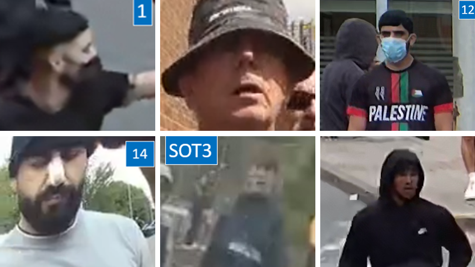 Composite image of six more people wanted by police over disorder in August