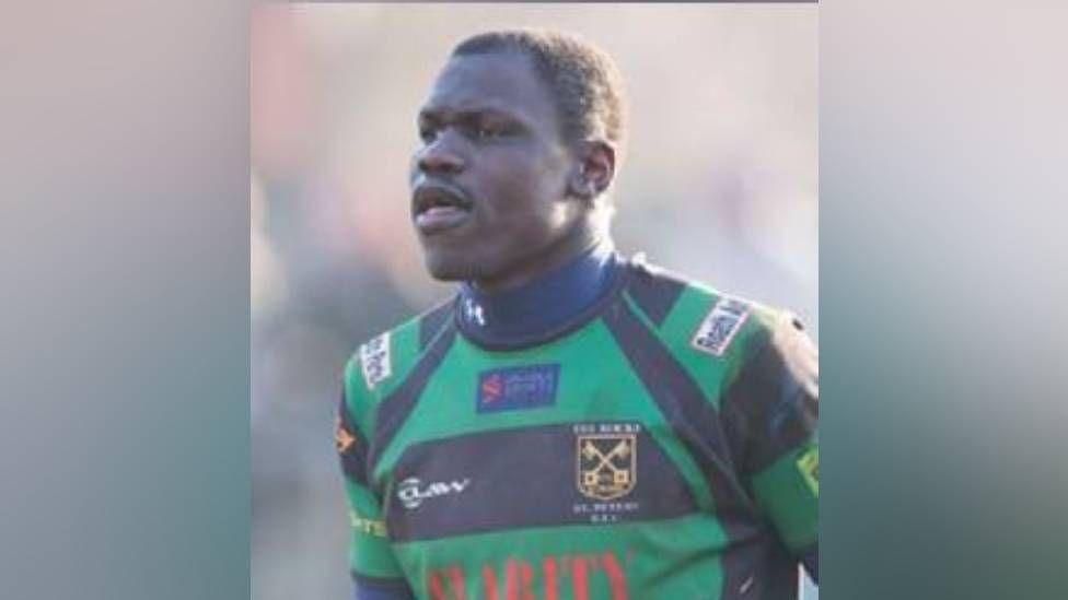 Philip Pariyo in a rugby shirt 