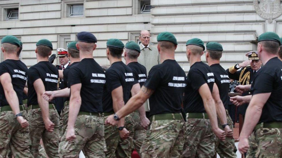 Prince Philip, Duke of Edinburgh in his role as Captain General, Royal Marines