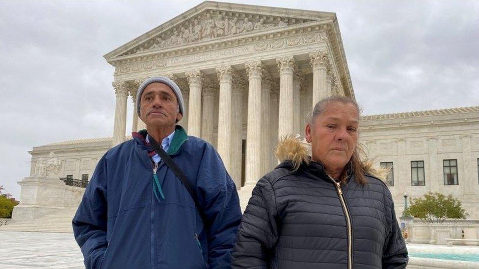 Jesus Hernandez and Maria Guadalupe Guereca, the parents of Mexican teenager Sergio Hernandez. who was shot and killed by a Border Patrol agent