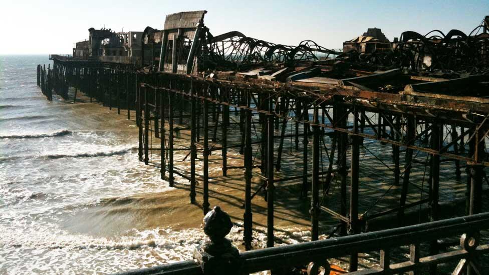 Hastings Pier before its redevelopment