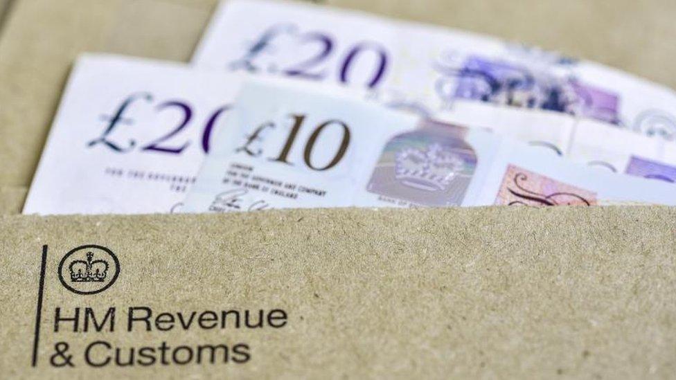 Cash in HMRC envelope