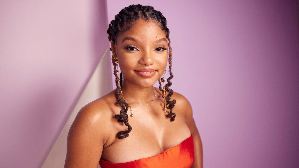 halle bailey portrait from the disney 23 event