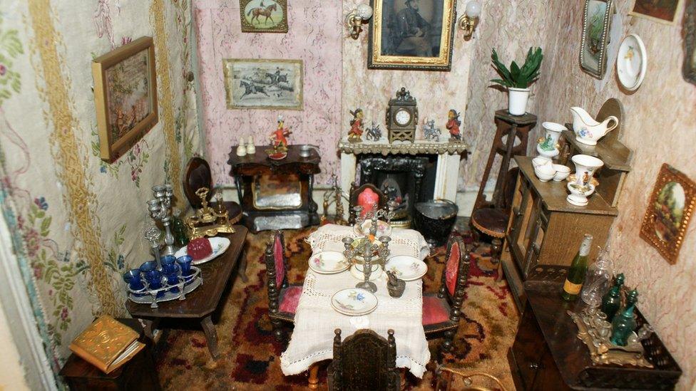 The dining room in Tregear Manor