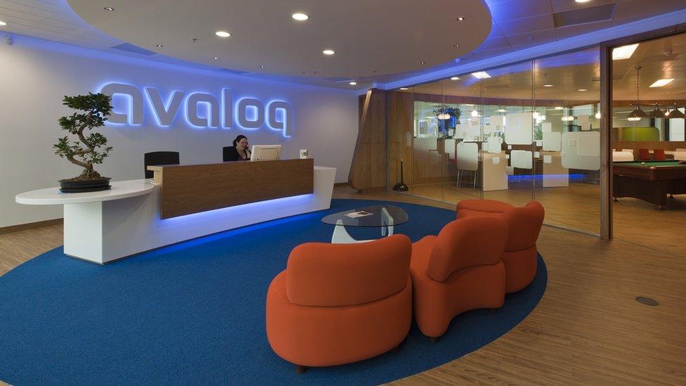 Avaloq's main reception at hits headquarters in Zurich