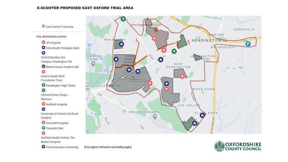 Headington trial area