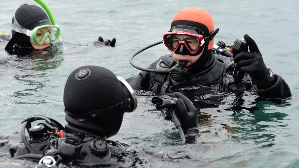 Yasuo Takamatsu training for his diving licence (Photo: Getty Images)