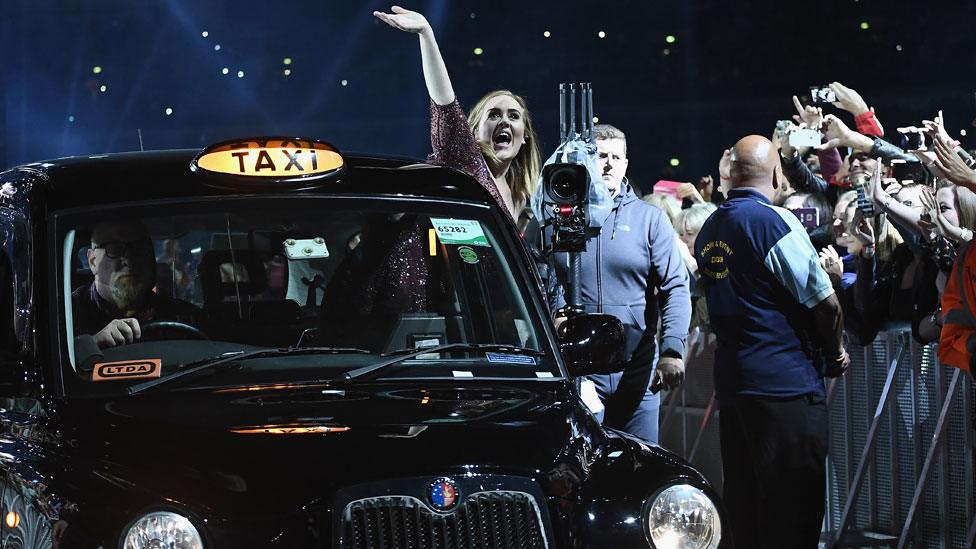 Adele leaving Wembley Stadium on 28 June