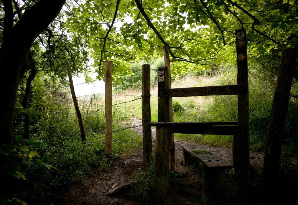 Stile on a footpath