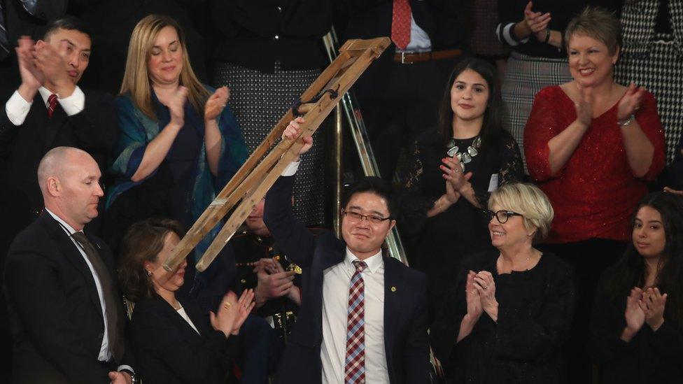 Ji Seong-ho at the State of the Union address