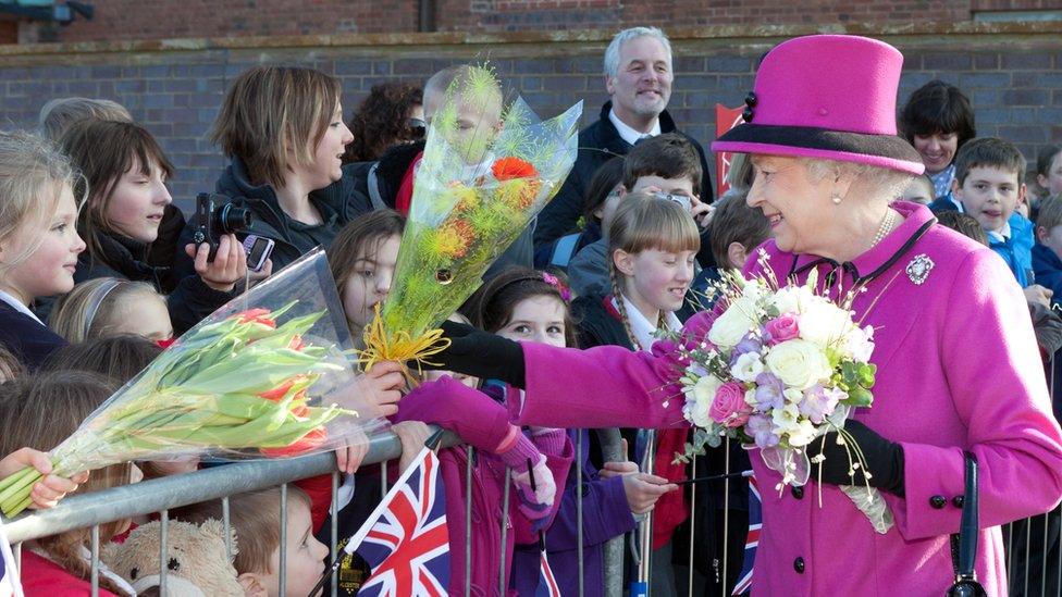 The Queen on a trip to Stratford-upon-Avon in 2011