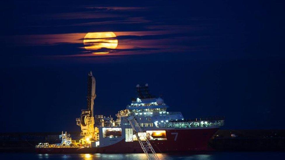 Colin Meikle took this picture of the moon from Peterhead