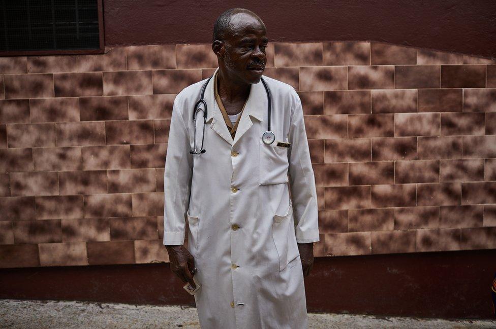 A doctor at the West Point medical clinic.