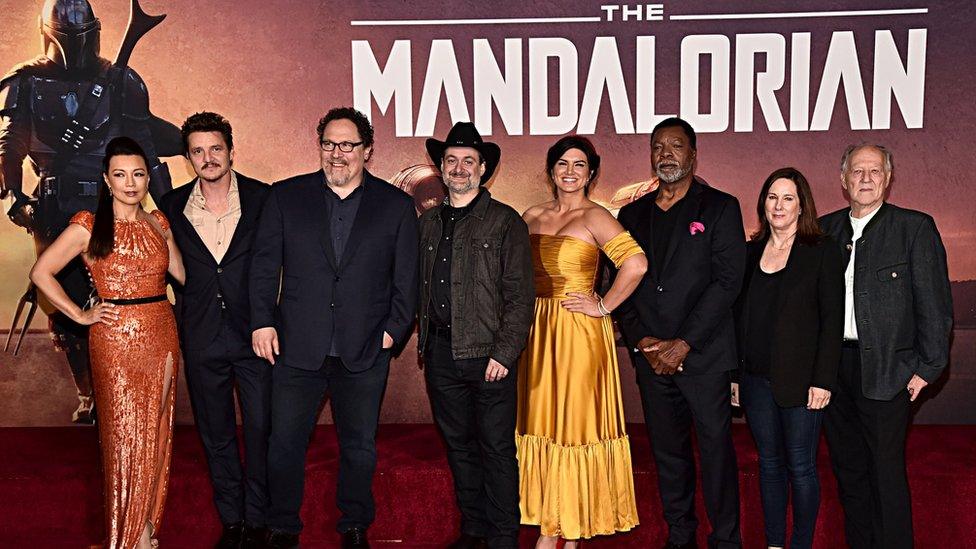 The premiere of Lucasfilm's first-ever, live-action series, "The Mandalorian," at the El Capitan Theatre in Hollywood, Calif. on November 13, 2019. "The Mandalorian" streams exclusively on Disney+.