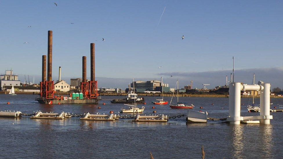 Geotechnical explorations for a proposed road tunnel under the Thames