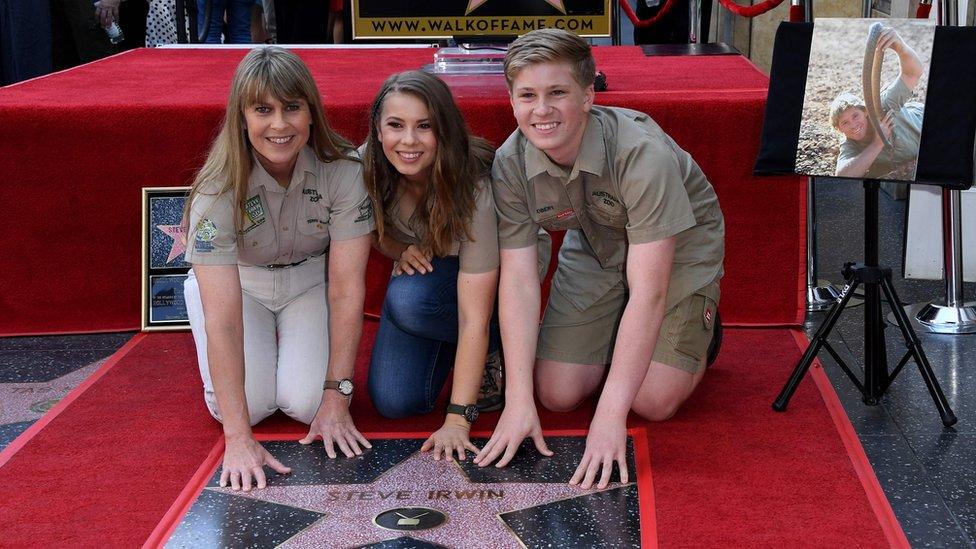 The star being unveiled