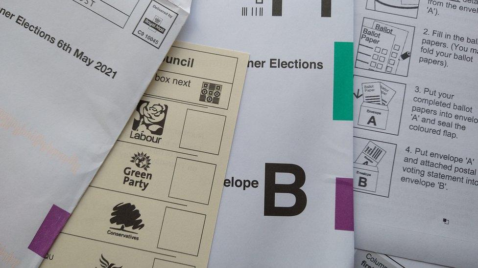 Postal votes laid out