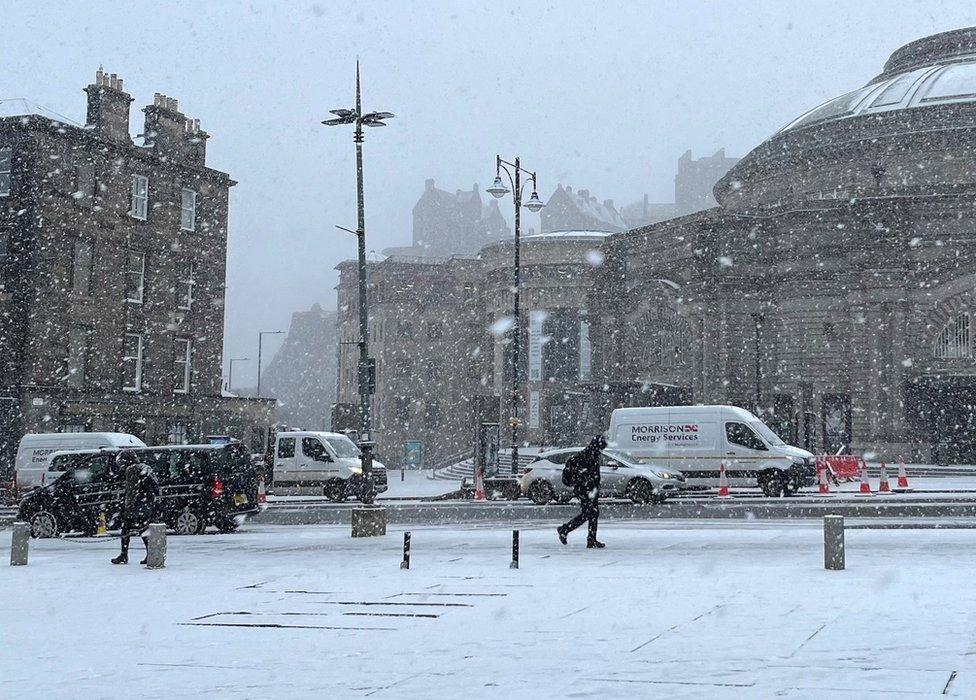 Snow in Edinburgh