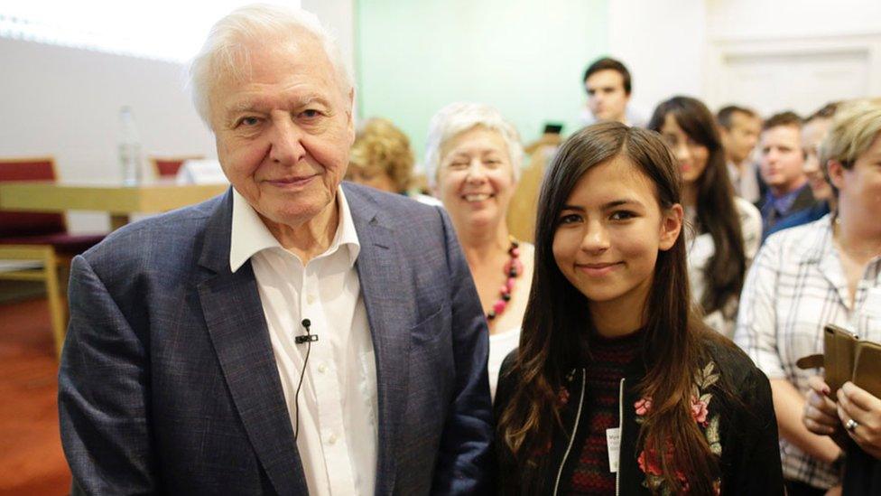 David Attenborough and Mya-Rose Craig