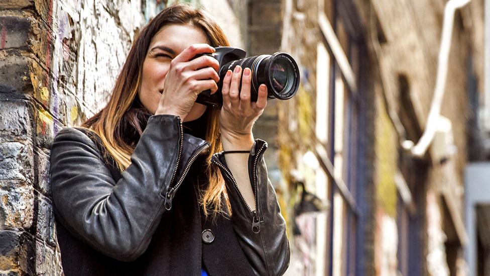 Stock image of a professional photographer