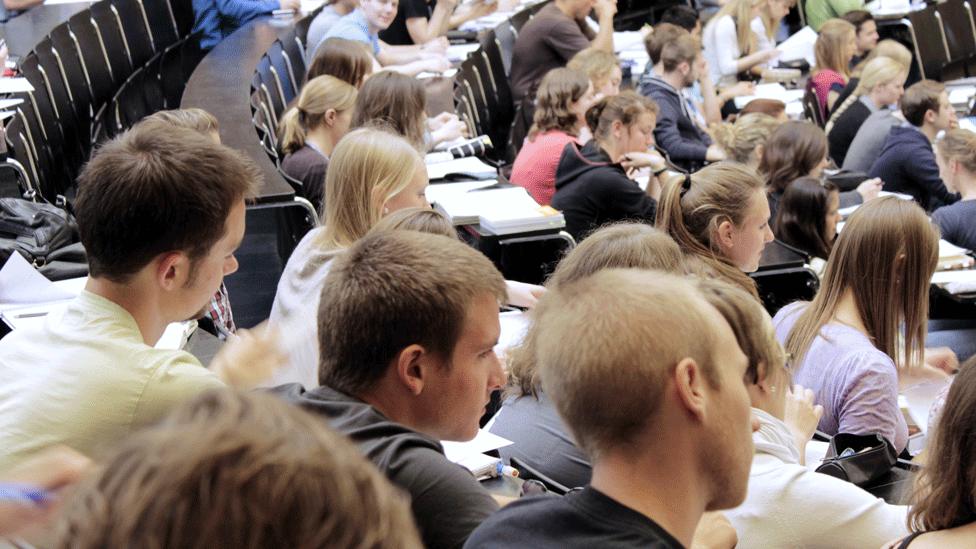 Students in a lecture hall