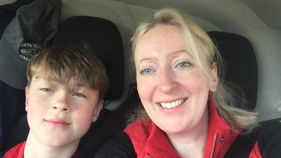 Sandra Charleton and her son Charlie