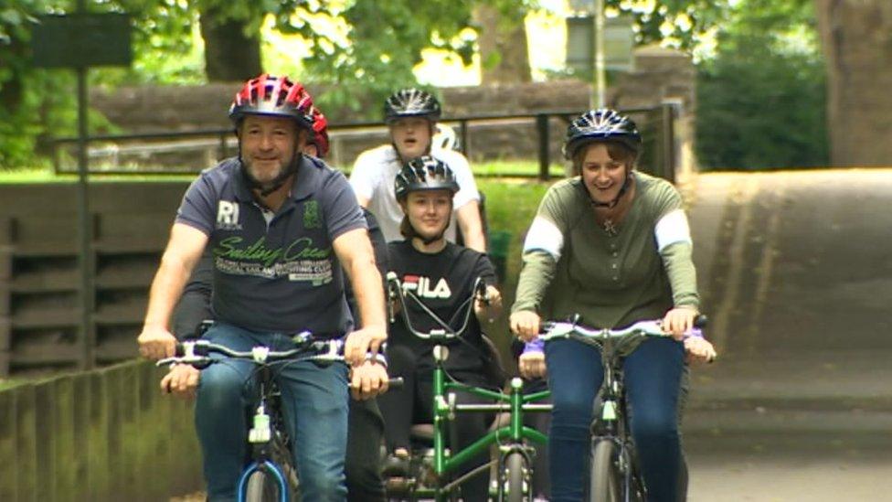 A group of cyclists