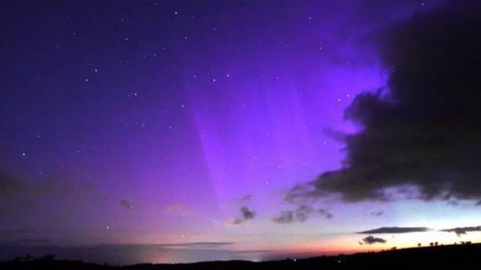 Aurora Borealis, or the Northern Lights, seen over the Elan Valley