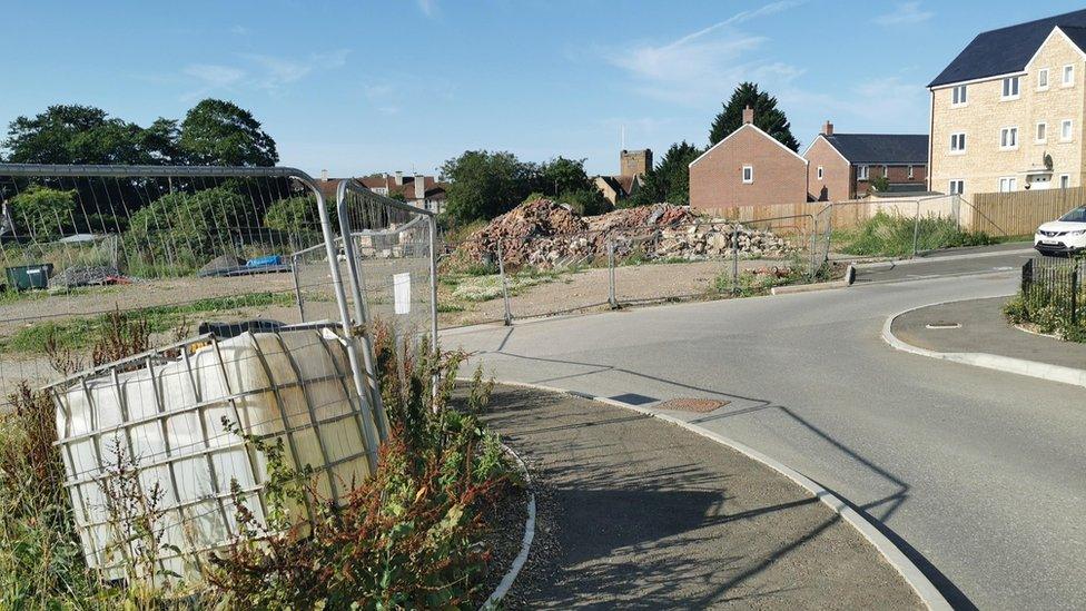 Rubbish and rubble at Sherborne's Corelli estate