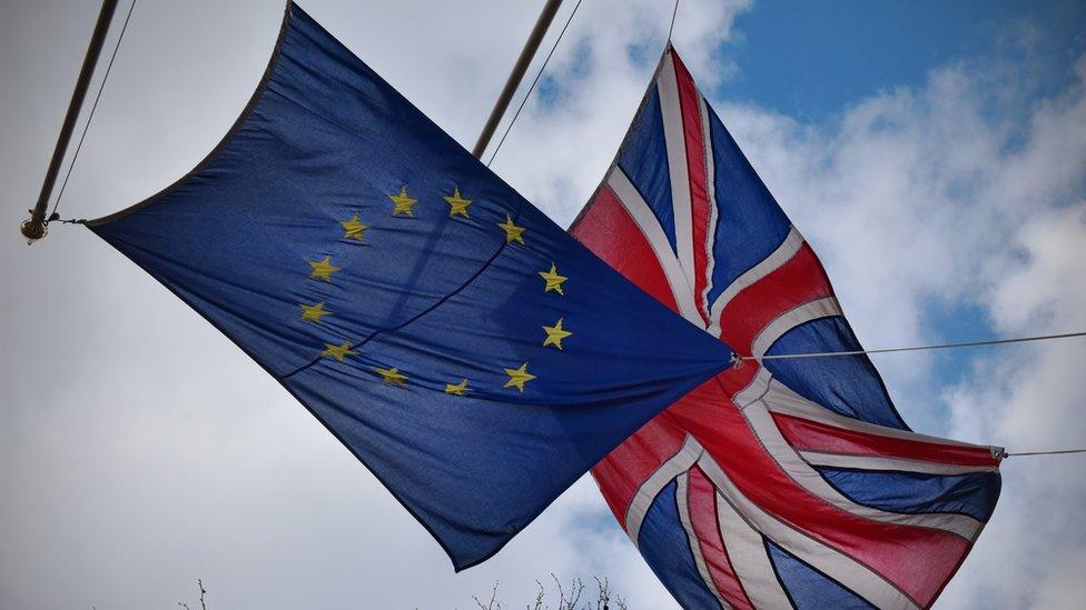 European Union and United Kingdom flags