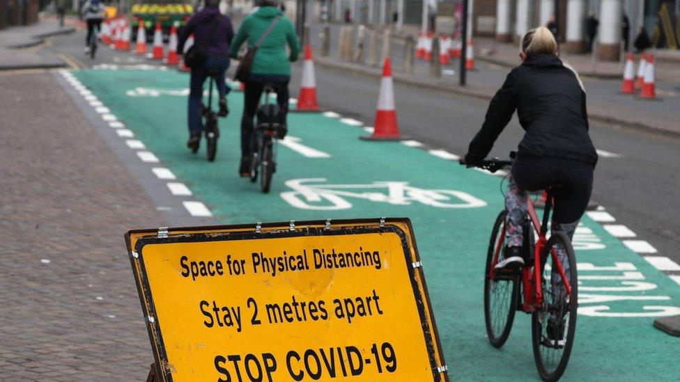 Cyclists in Glasgow