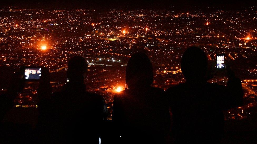 Bonfires in Belfast