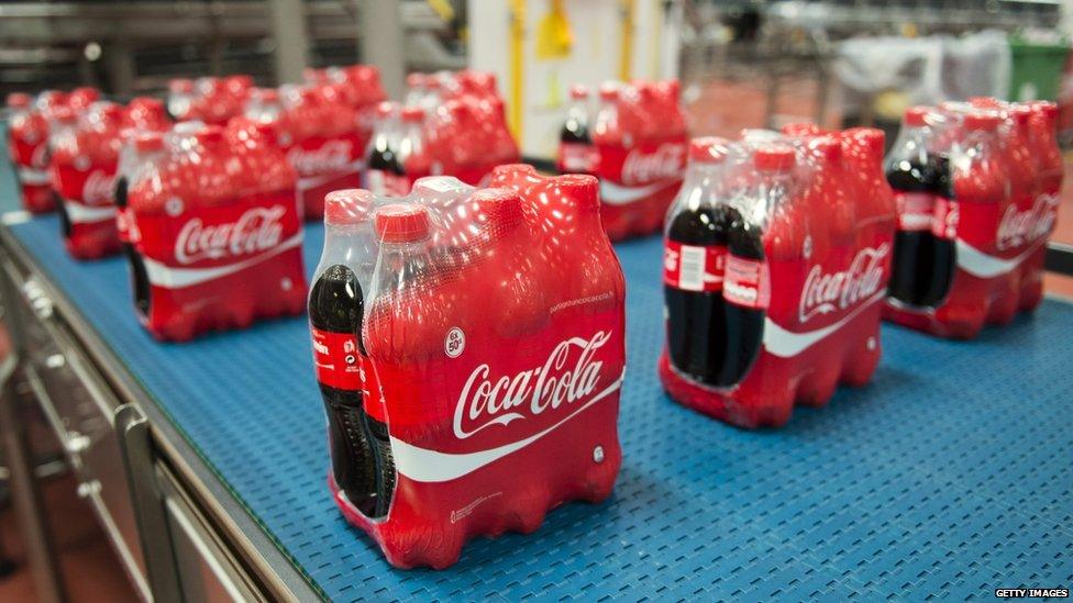 Picture of bottles of Coca-Cola